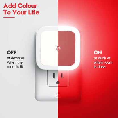 Sujeet Night Light, Night Lights Plug into Wall 4-Pack, Nightlight Plug in Night Lights, Dusk to Dawn Night Lamp Led Night Light for Bedroom, Bathroom, Hallway Warm White