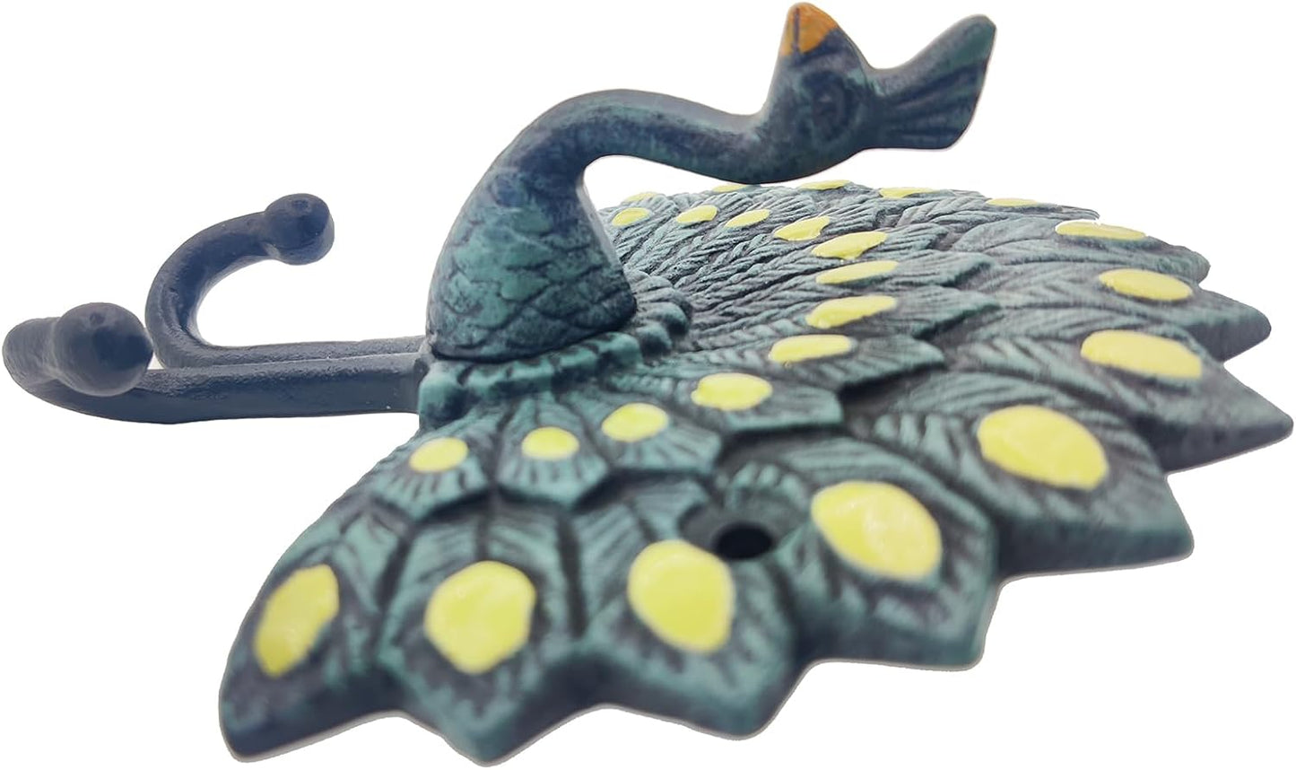 Coat Hooks Wall Mounted, Rustic Bat Key Hook Holder, Heavy Duty Decorative Black Wall Hooks for Mudroom, Towels, Hat Rack, Purse Hooks, Cast Iron Decorative ‎Antique Black Hooks