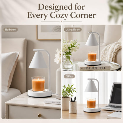 kobodon Candle Warmer Lamp with Timer, Electric Candle Lamp Warmer Birthday for Mom Women Home Bedroom Decor Wax Melt Warmer for Scented Wax with Jar Candles (Dragonfly)