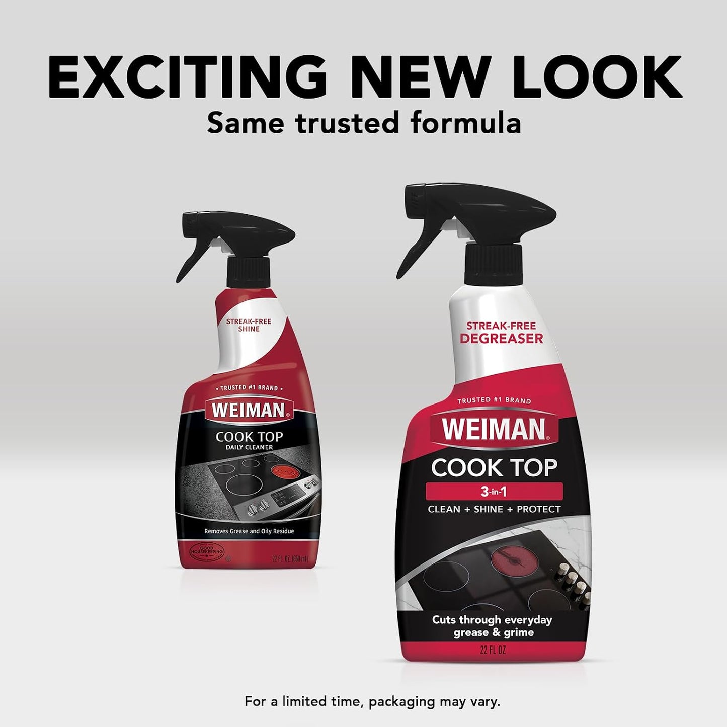 Weiman 22 Fl Oz Cooktop Cleaning Spray & Microfiber Cloth – Cooktop & Oven Cleaner for Streak & Residue Free - Non-Abrasive Degreaser Safe for Glass & Ceramic
