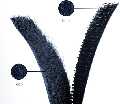 1 inch Black Hook and Loop Tape 1 Yd Self Adhesive Tape Sticky Back Heavy Duty Fastener Ideal for Window Fixing Net Carpets DIY Project Handmade Craft Home Office