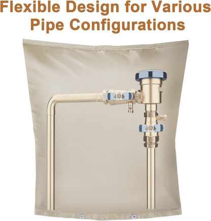 Backflow Preventer Insulation Cover,Pipe Insulation,Outdoor Pipe Covers For Winter Freeze Protection,Outdoor Faucet Covers For Winter Freeze Protection,Insulated Pipe Covers For Outside (30w*26h)