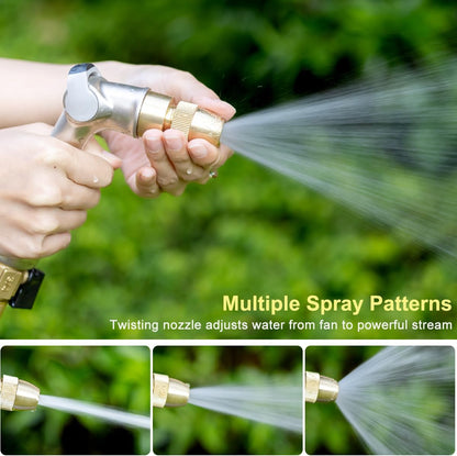 FANHAO Professional Heavy Duty Garden Hose Nozzle, 100% Metal Thumb Control Water Hose Sprayer with 8 Spray Patterns, High Pressure Water Nozzle for Lawn & Plant Watering, Car & Pet Washing