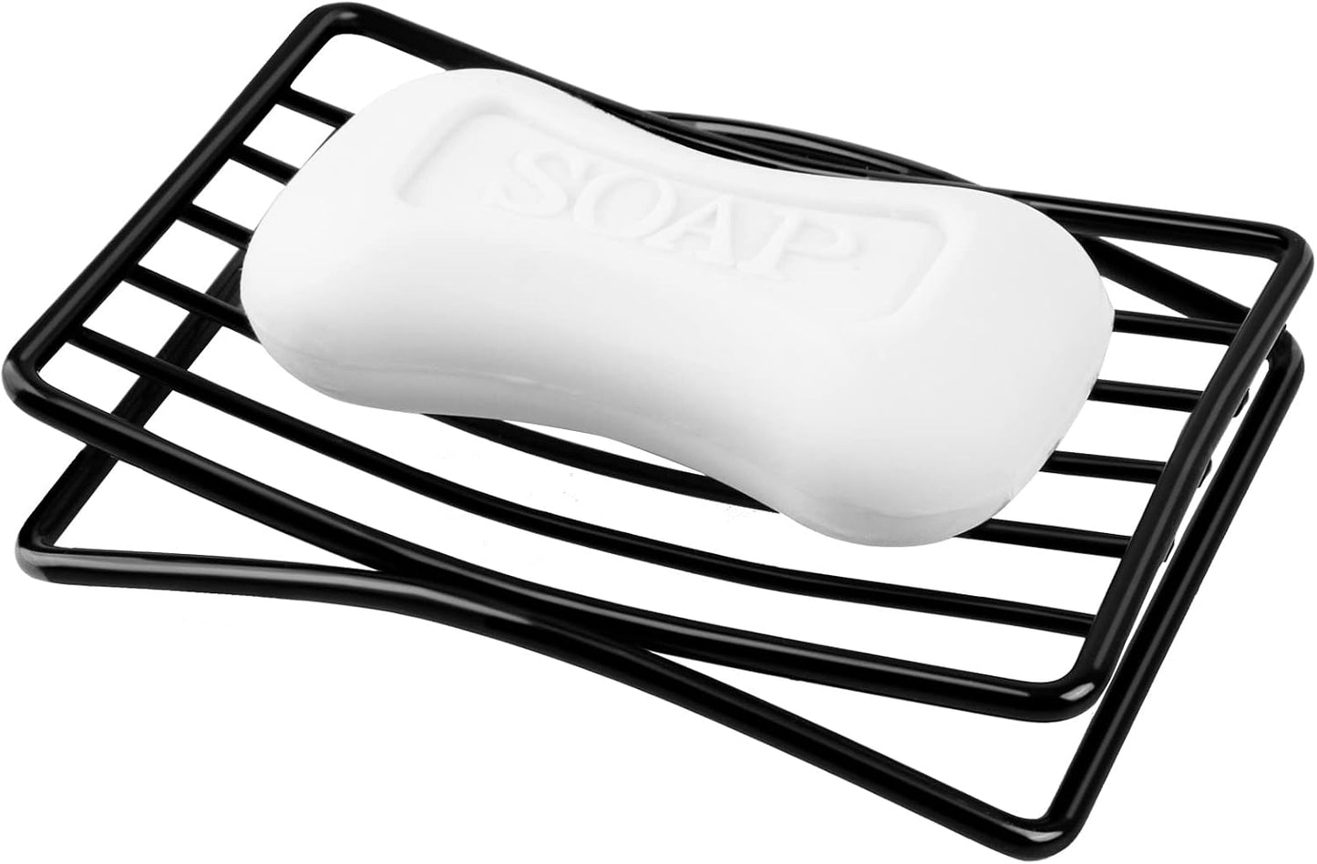 Soap Dish, Stainless Steel Bar Soap Holder for Shower, Self Draining Stand Soap Saver for Bathroom, Kicthen Sink and Countertop, Chrome 1-Pack