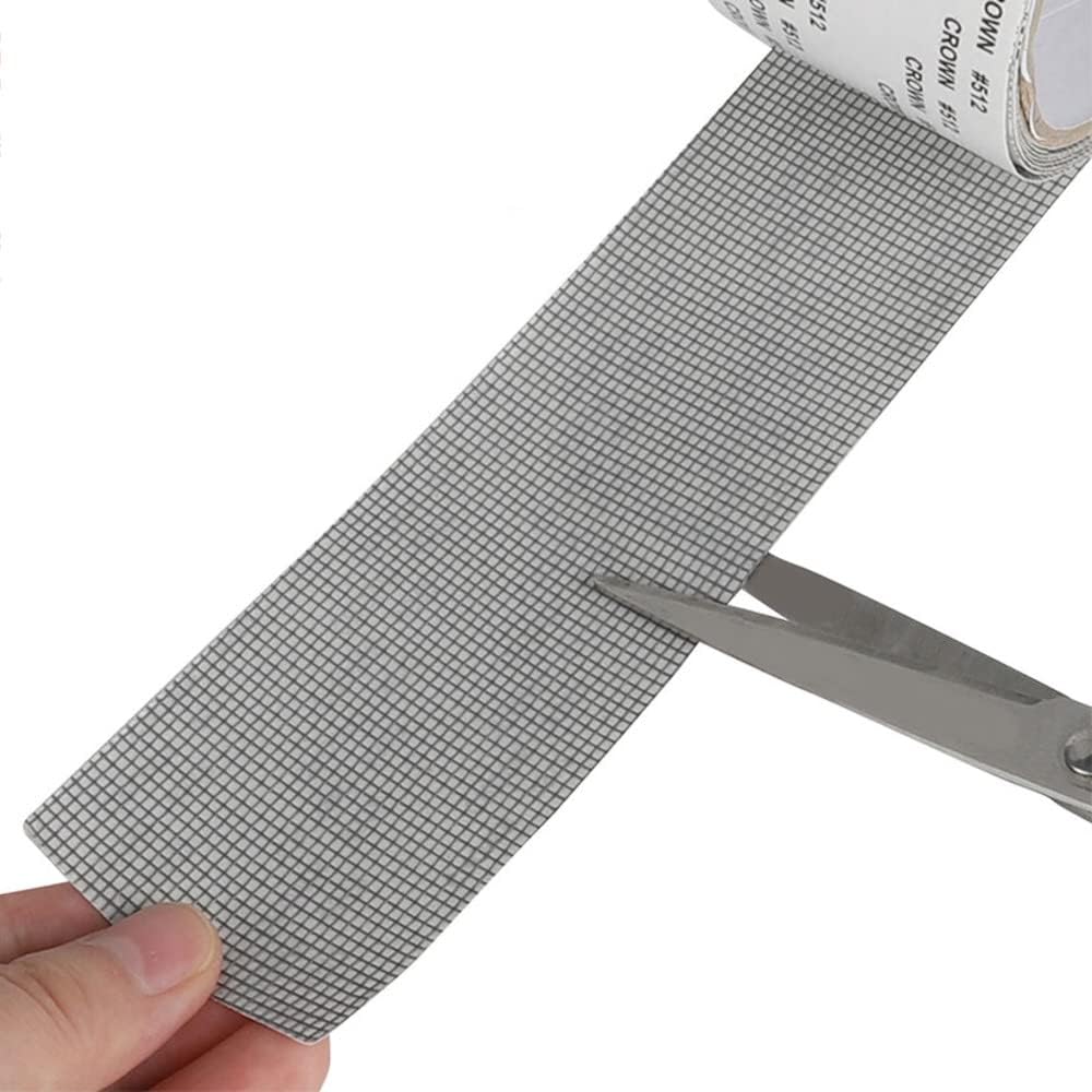 JacobsParts Window Screen Repair Patch Adhesive Fiberglass Mesh Hole Repair Tape 2" 6.5ft (White)