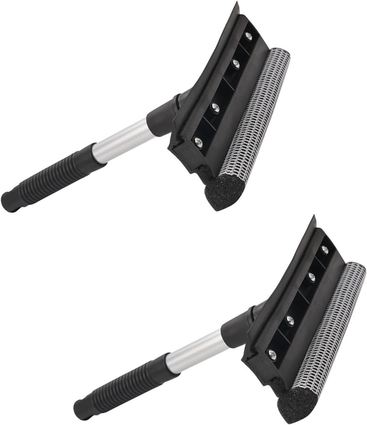 2 Pack Squeegee for Car Window Cleaning and Windshield Washing Standard Window Squeegee Cleaner Tool Windshield Cleaning Squeegee with Scrubber for Multiple Applications
