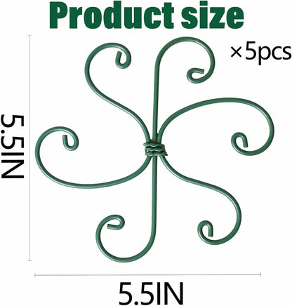 Yohsnor Monstera Plant Stem Support System - 5 Piece Set (5.5x4.7in) | Durable Plant Support Stakes for Climbing Plants & Fishbone Cactus | Ideal Leaf Stabilizer for Indoor Plants & Monstera Care