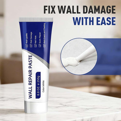 Drywall Repair Kit, White Wall Repair Paste, Multi-Functional Quick Drying Wall Mending Agent, for Cracks and Holes, with Scraper and Sandpaper