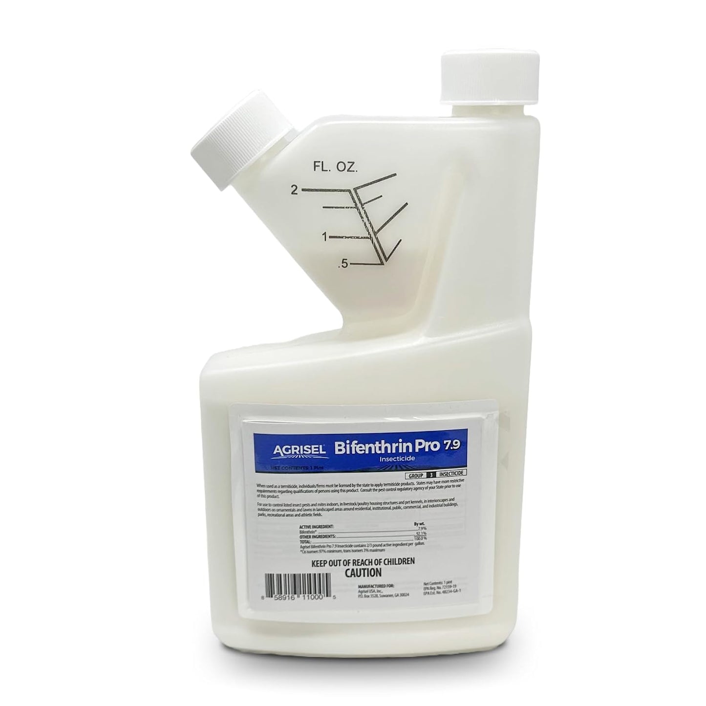 Agrisel Bifenthrin Pro 7.9, Insect Control, Safe for Plants & Crops, Insecticide, Effective Against 125+ Insects, 1 Gallon