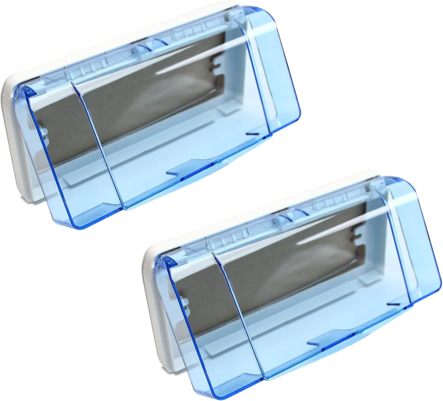Fielect 2Pcs Weatherproof in Use Outlet Cover Plug Receptacle Protector for Retrofit Siding Construction Transparent 118 Type 210x100x47mm