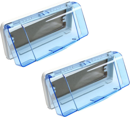Fielect 2Pcs Weatherproof in Use Outlet Cover Plug Receptacle Protector for Retrofit Siding Construction Transparent 118 Type 210x100x47mm