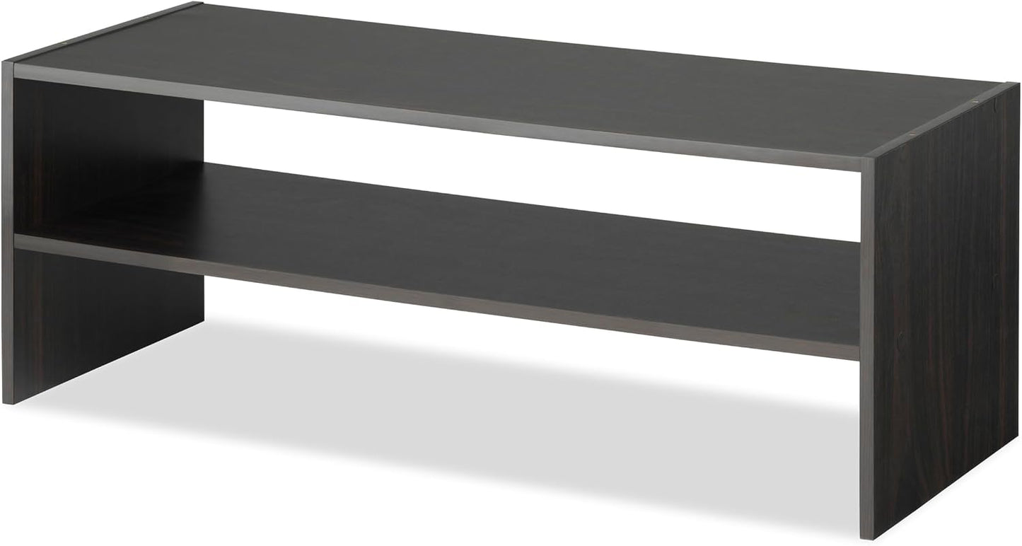 Whitmor Wood Stackable 2-Shelf Shoe Rack, White, 24 inches