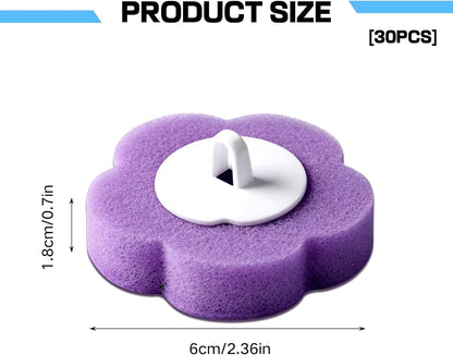 30 Disposable Toilet Brush Refills, Lavender Scented Toilet Wand Refill Pads, Replacement Toilet Cleaner Refill Heads for Toilet Bowl Deep Scrubbing
