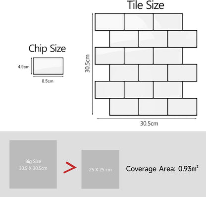 Yoillione Peel and Stick Backsplash for Kitchen: Self Adhesive Wall Tiles for Bathroom - Vinyl Thick Back Splash Tile (10, Light Coffee)