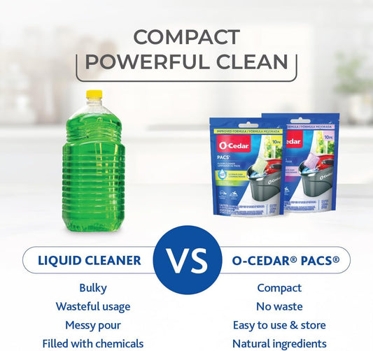 O-Cedar EasyWring Microfiber Spin Mop & Bucket Floor Cleaning System + 2 Extra Mop Head Replacements with Citrus Pac (Variety Pack)