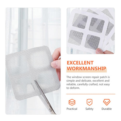 Waterproof Window Screen Repair Patch Tape Strong Adhesive Mesh Screen Repair Patches for Tear Holes