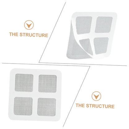 20pcs Screen Repair Kit Fiberglass Mesh Patches Easy to Install Window Screen Fix for Home Use DIY Strong Adhesive for Windows and Doors