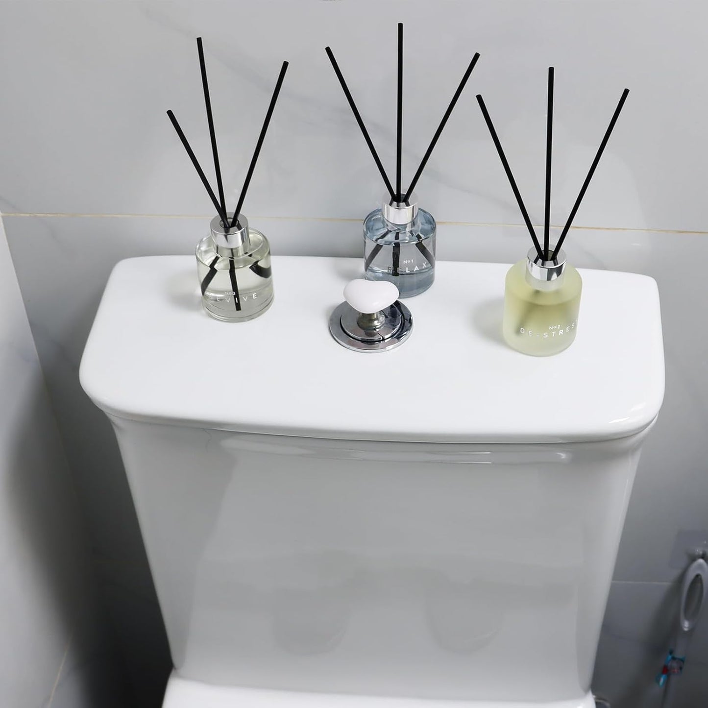 3 Pack Fragrance Reed Diffuser, 50ML Lavender Jasmine Lemongrass Aromatherapy Diffuser Set with 12 Black Fiber Sticks,Air Freshener for Bedroom Bathroom Office, 8.2X 6.6X 2.1 inch
