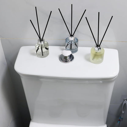 3 Pack Fragrance Reed Diffuser, 50ML Lavender Jasmine Lemongrass Aromatherapy Diffuser Set with 12 Black Fiber Sticks,Air Freshener for Bedroom Bathroom Office, 8.2X 6.6X 2.1 inch