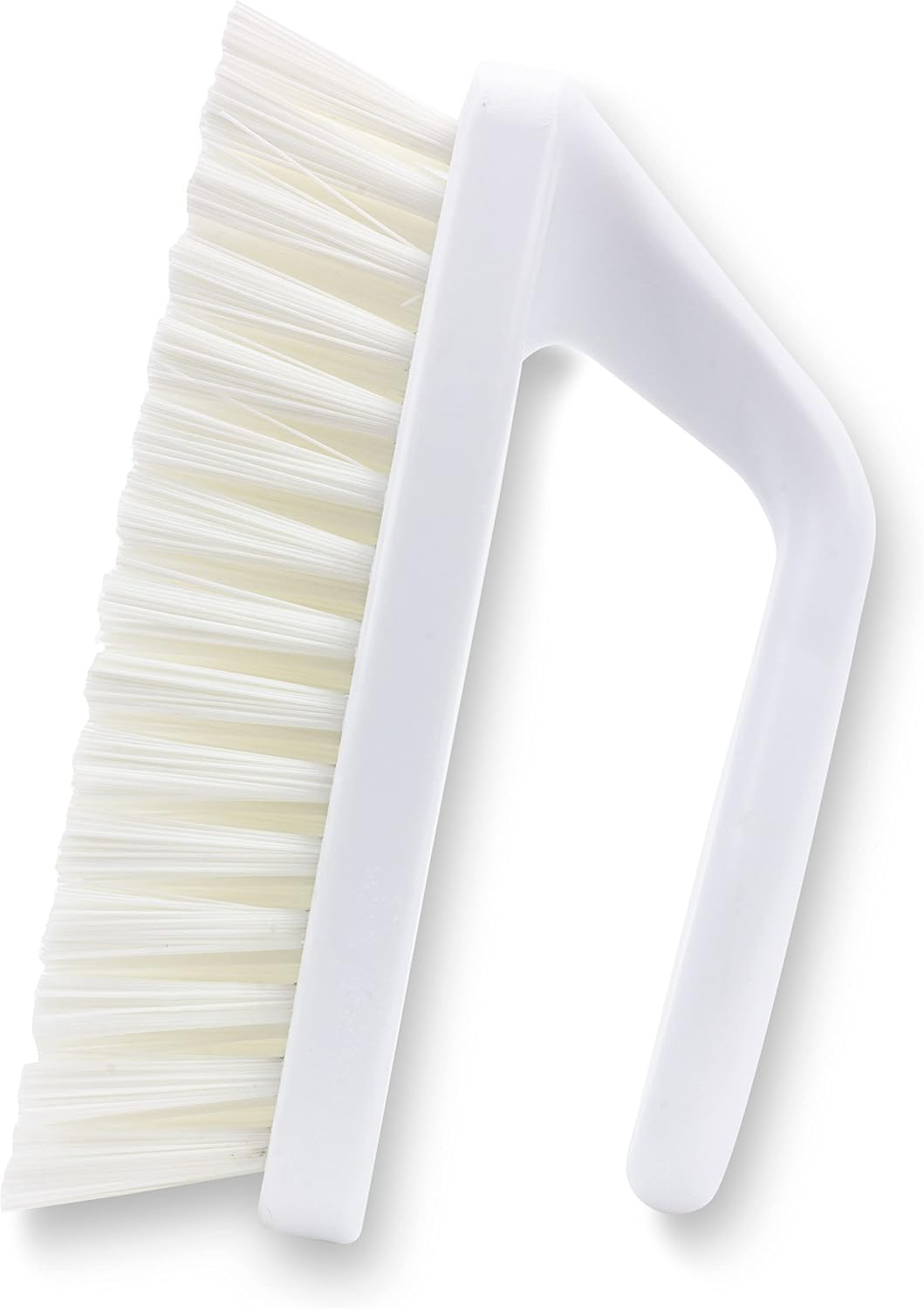 SPARTA Heavy Duty Scrub Brush, Hand Brush with Iron Shape Handle Design for Scrubbing Kitchen Pots and Pans or Bathroom Sink and Shower, 6 Inches, Black, Twin