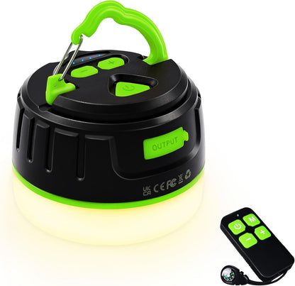 Yonktoo Camping Lantern Rechargeable, 300H Runtime, 6400mAh, IPX5 Waterproof Tent Light for Camping, Hiking, Power Outages, Home, Emergency - Standard Edition,Orange