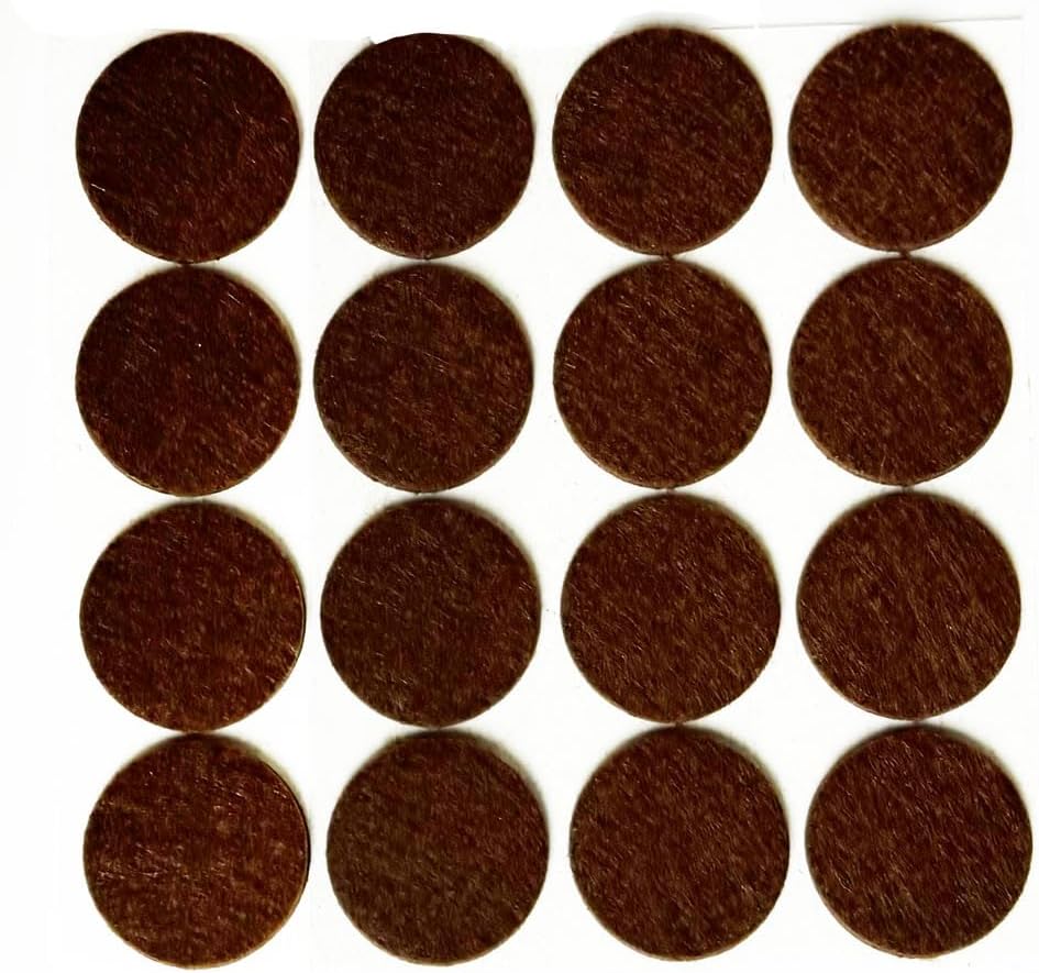 48 Pcs Self Adhesive 1" Round Felt Furniture Pads (White, 1")