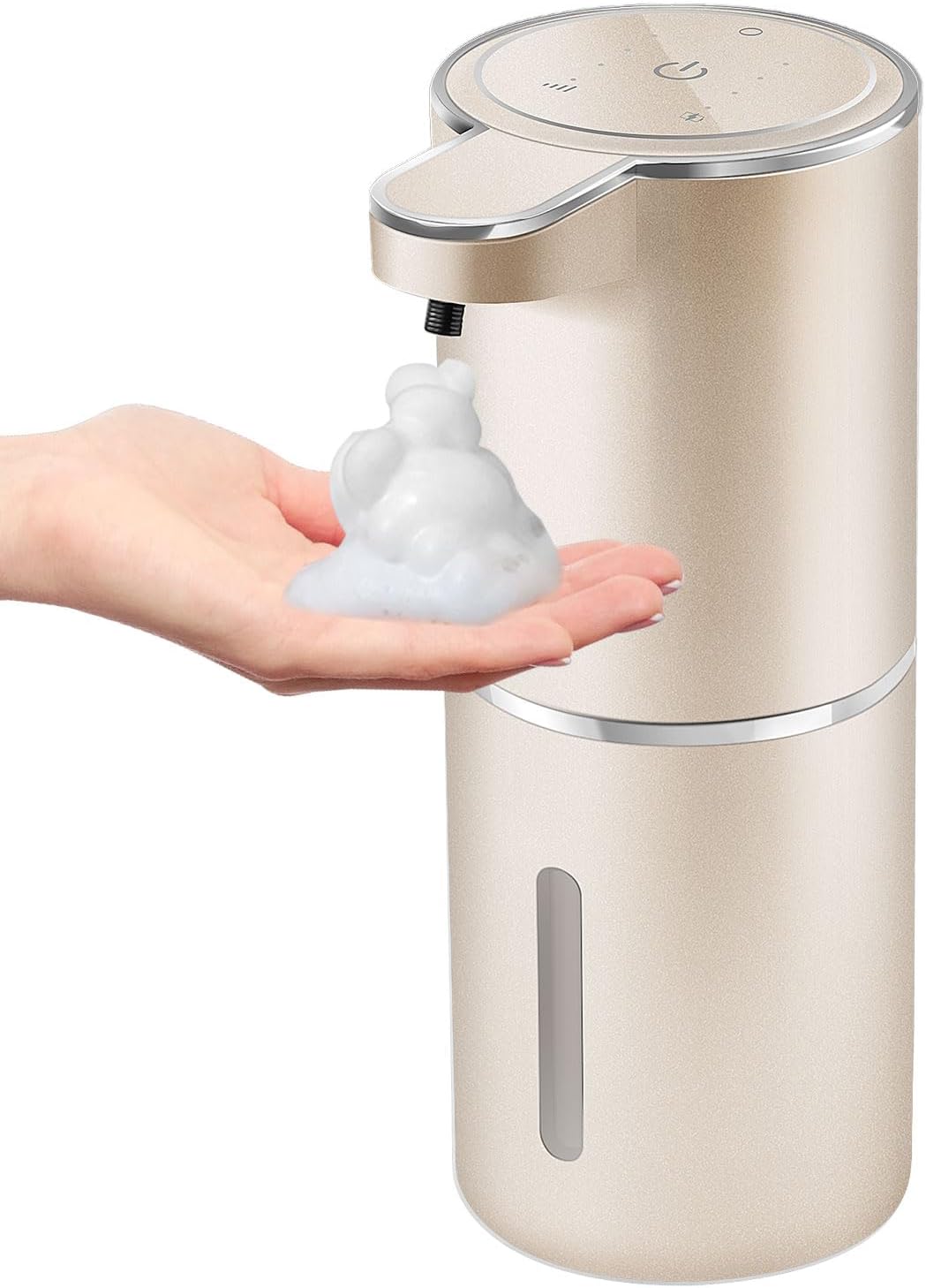 Automatic Foaming Soap Dispenser,4-Level Adjustable Foam, Wall Mount, USB Rechargeable,12.8oz/ 380ml,Touchless Hand & Dish Soap Dispenser for Bathroom, Kitchen,Hotel, Restaurant