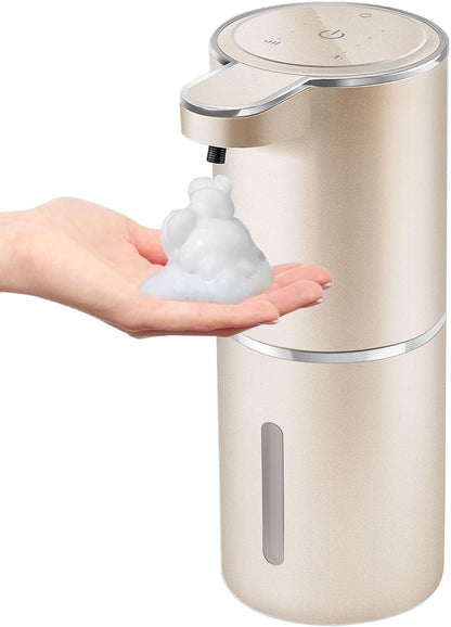 Automatic Foaming Soap Dispenser,4-Level Adjustable Foam, Wall Mount, USB Rechargeable,12.8oz/ 380ml,Touchless Hand & Dish Soap Dispenser for Bathroom, Kitchen,Hotel, Restaurant