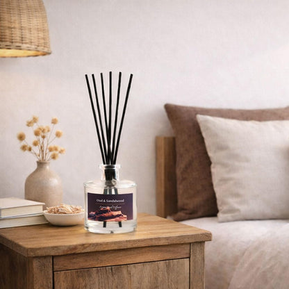Reed Diffuser Set, Lavender & Rose 3.52 oz (100ml) Scented Diffuser with Sticks Home Fragrance Reed Diffuser for Bathroom Shelf Decor, Ideal Gift for Woman