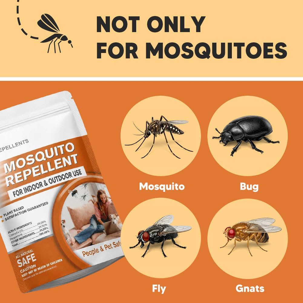 SCFKAOF Mosquito Repellent Outdoor Patio, Mosquito Deterrent for Yard, Indoor Mosquito Repellent Balls, Mosquito Repeller for Patio, Keep Mosquito Away, Covers 120 Sq. Ft, 60 Days Protection-5 Packs