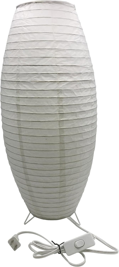Paper Lamp Desk Lantern Table Lamps Rice Paper Bedside Nightstand Portable Small Light for Living Room Bedroom (1, 19.2"x8.5"x8.5")
