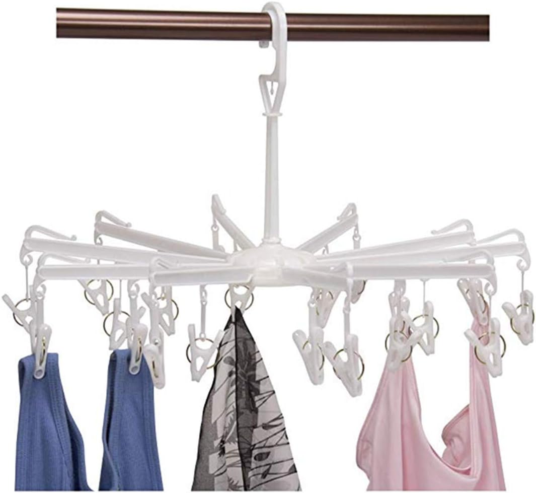 DurReus Reusable Stainless steel Drying Rack Laundry Drip Hanger 8 Clips Closet Organizer for Hanging Lingerie,Underwear,Clothes Disapers,Mitten,Socks,Hats,Bras,Skirts,Scaf