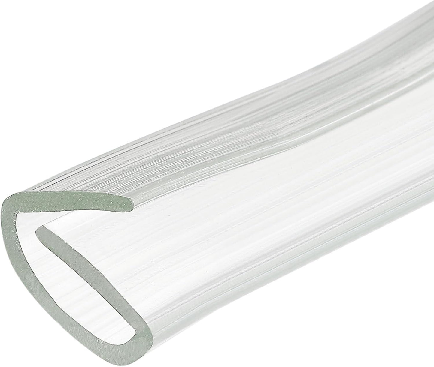 uxcell U Channel Edge Trim, 4.9ft Length Soft Rubber Guard Seal Strip Edge Protector Fit for 1-2mm Edge, (9/32" W x 5/32" H) Clear
