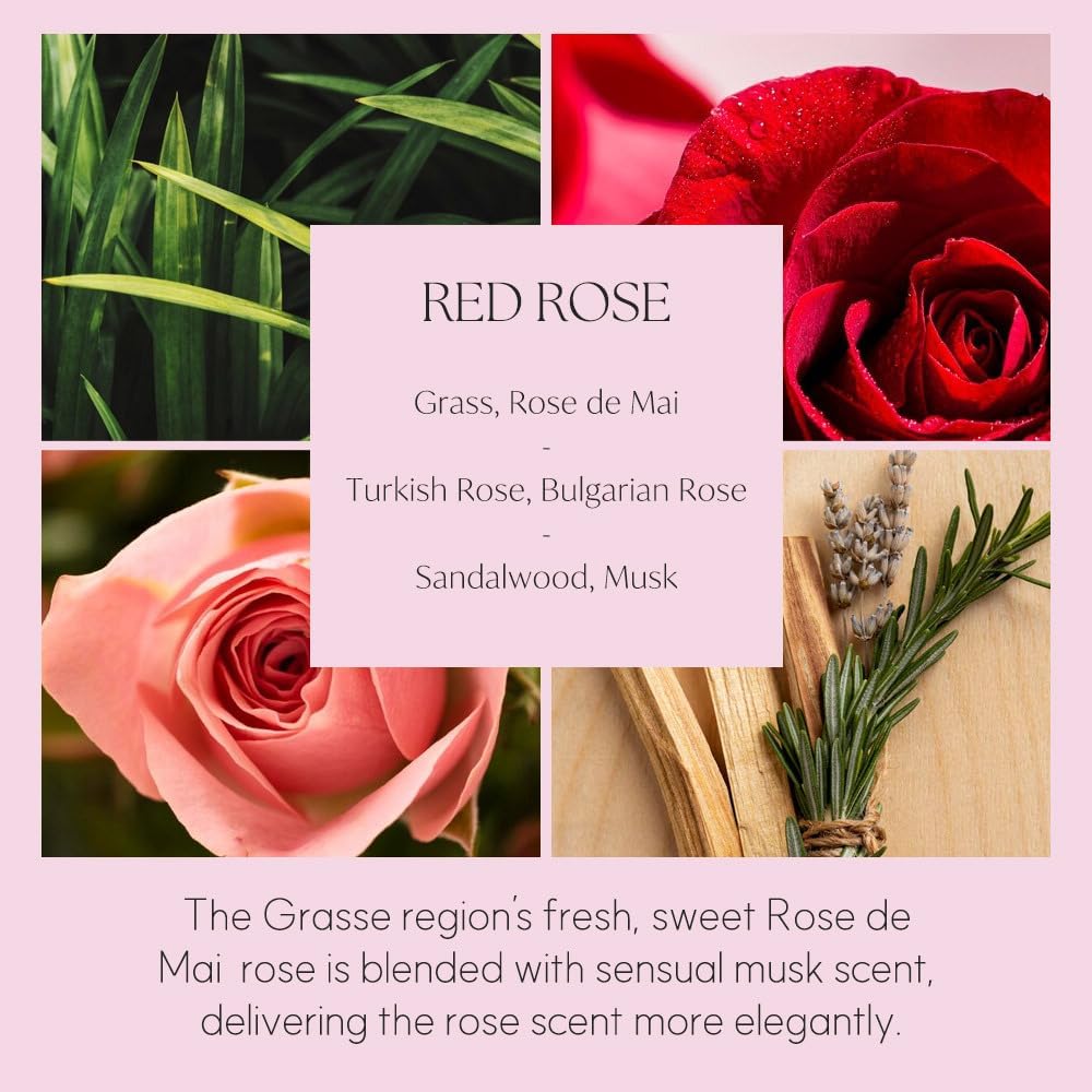 396 st. Rose Flower Reed Diffuser, Vanilla Lavender, 200ml(6.7oz) / Reed Diffuser Sets, Home Fragrance, Scented Oils, Home & Bathroom Décor