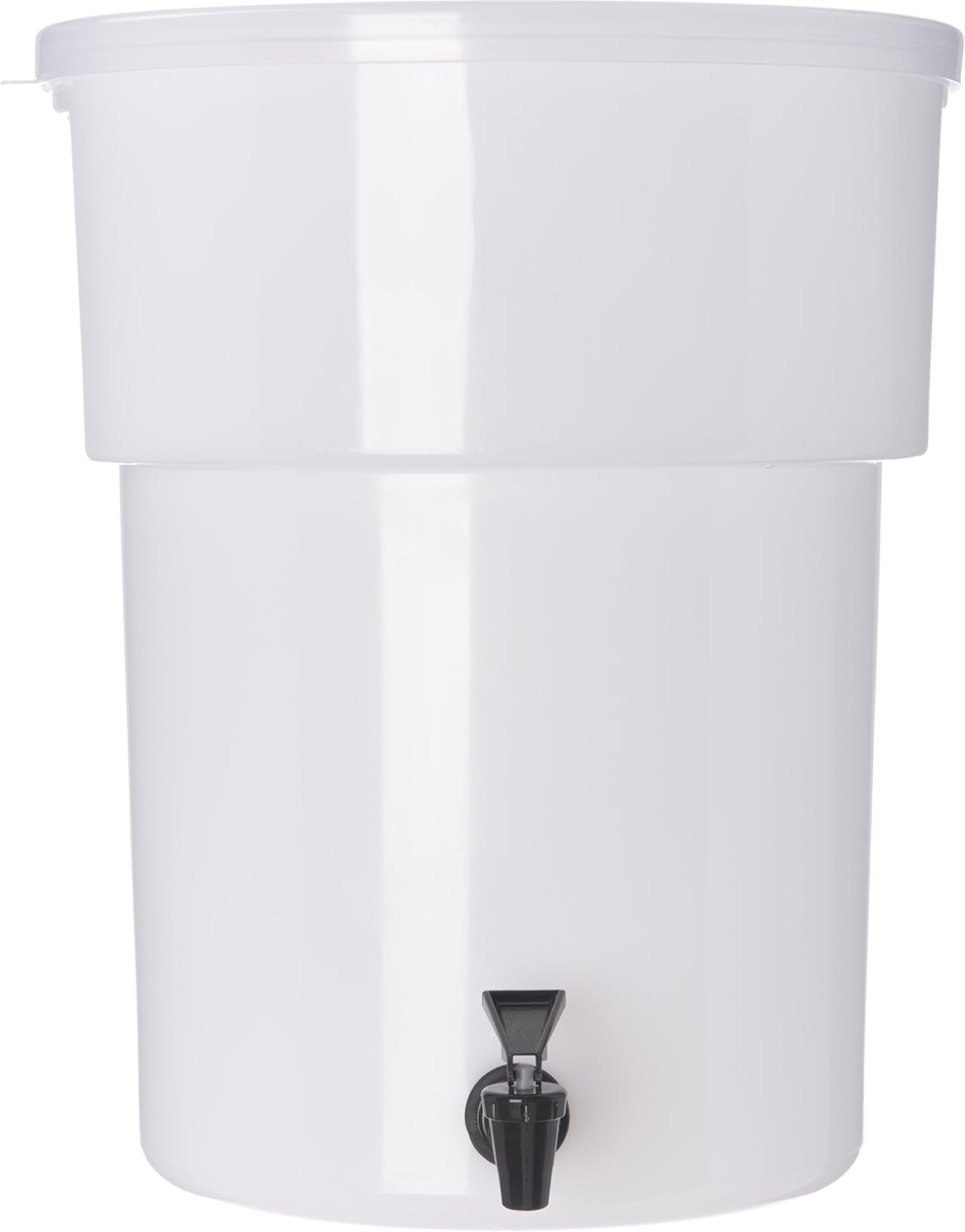 Carlisle FoodService Products Round Beverage Dispenser, Durable Drink Dispenser with Spigot and Sturdy Base for Catering, Events, and Parties, Plastic, 5 Gallons, Black