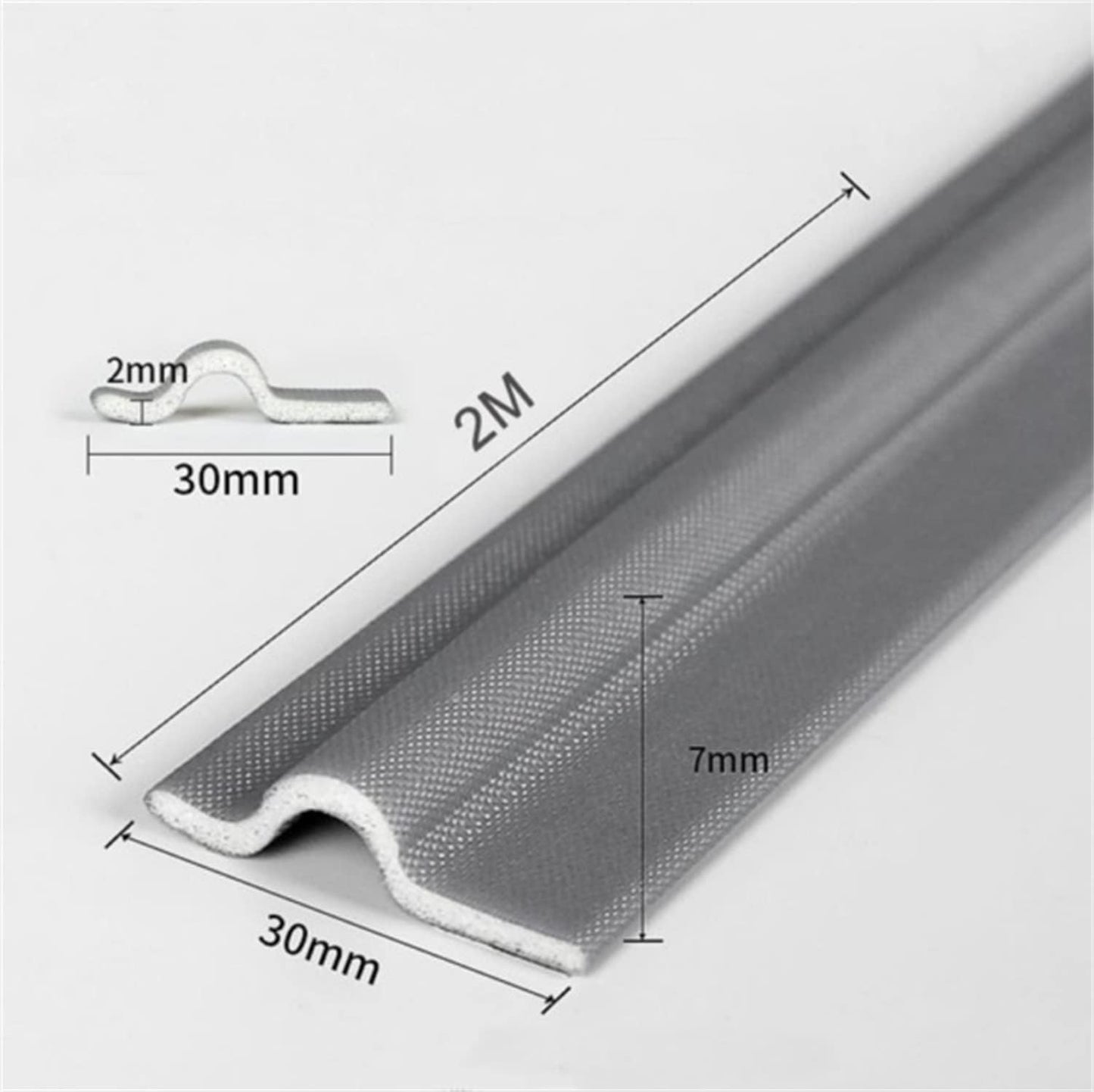 80IN Self Adhesive Window Gap Sealing Strip, Windproof Soundproof Weather Stripping Door Seal, PU Foam Sliding Door Bottom Seal Tape Guard Sealer Dust Stopper for Windows Doors Insulation (Gray)