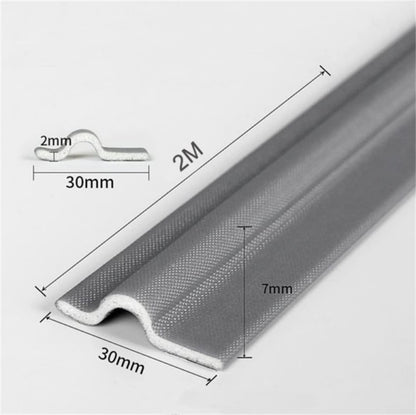 80IN Self Adhesive Window Gap Sealing Strip, Windproof Soundproof Weather Stripping Door Seal, PU Foam Sliding Door Bottom Seal Tape Guard Sealer Dust Stopper for Windows Doors Insulation (Gray)