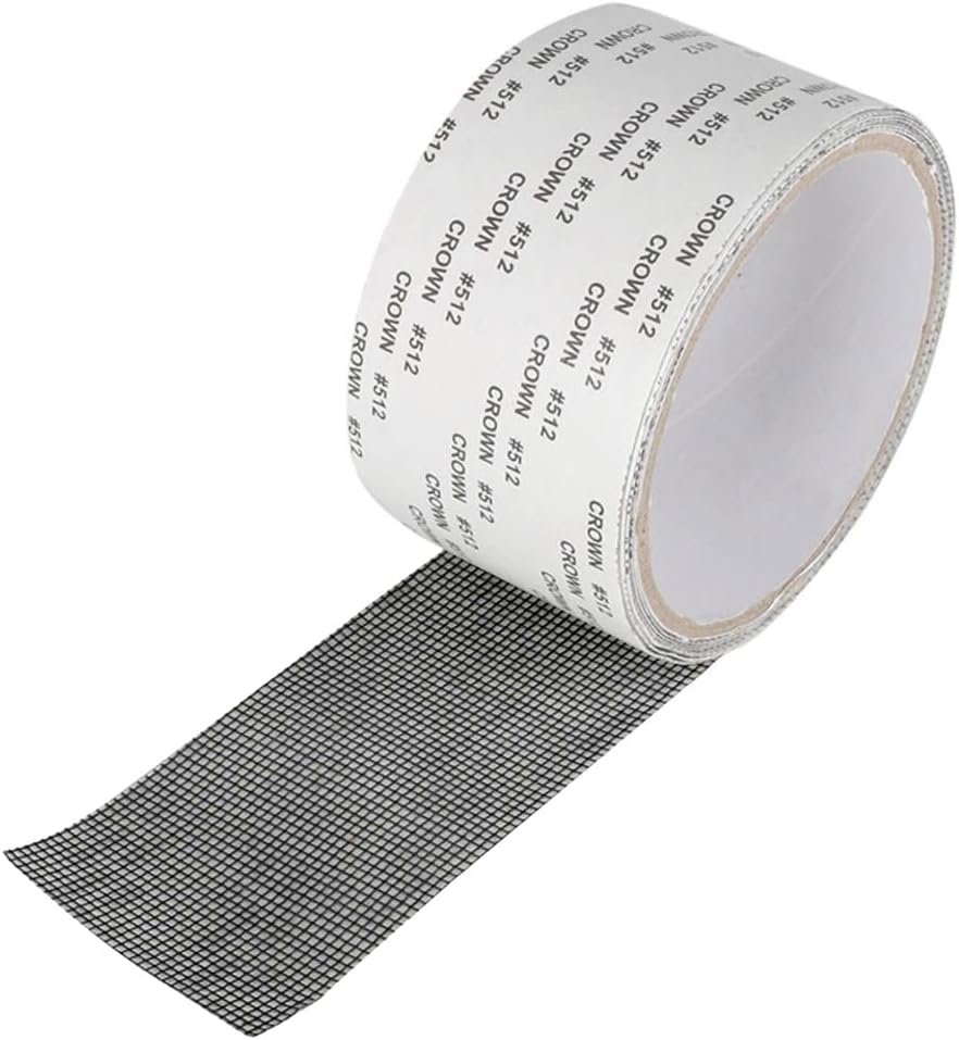 JacobsParts Window Screen Repair Patch Adhesive Fiberglass Mesh Hole Repair Tape 2" 6.5ft (White)