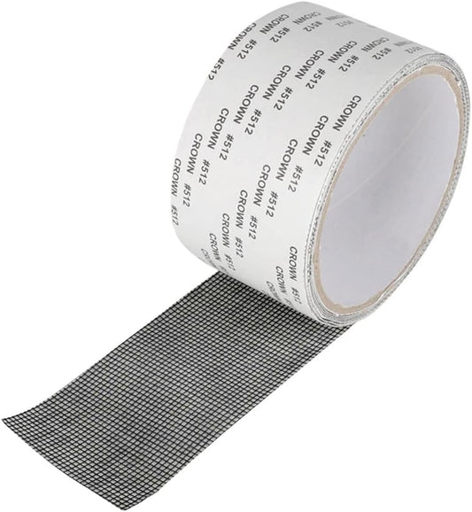 JacobsParts Window Screen Repair Patch Adhesive Fiberglass Mesh Hole Repair Tape 2" 6.5ft (White)