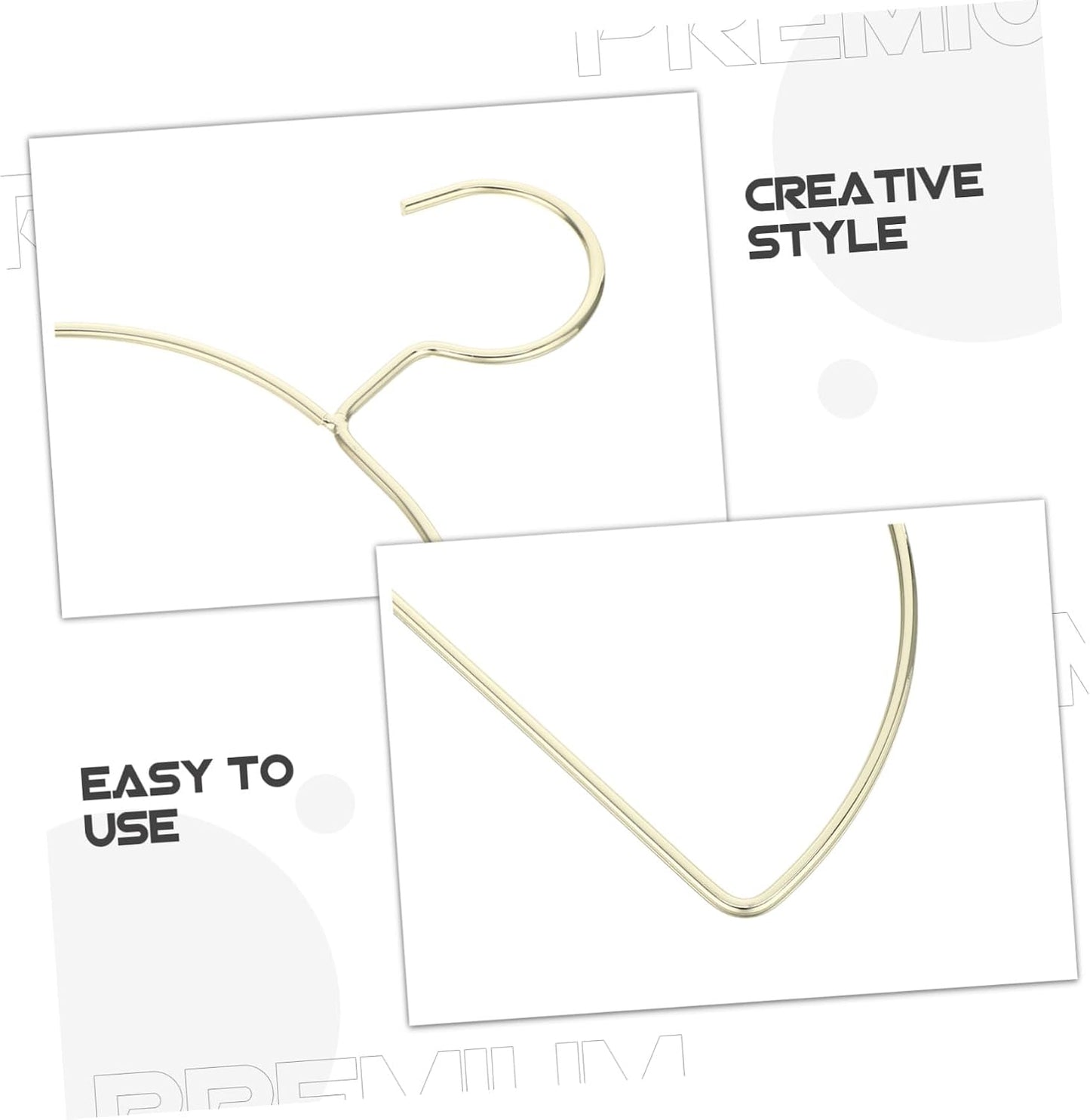 VOSAREA 5pcs Semi-Circle Wall-Mounted Laundry Hanging Rack Set, Gold Metal Clothes Drying Stand for Scarves, Towels, and Garments Storage in Laundry Room