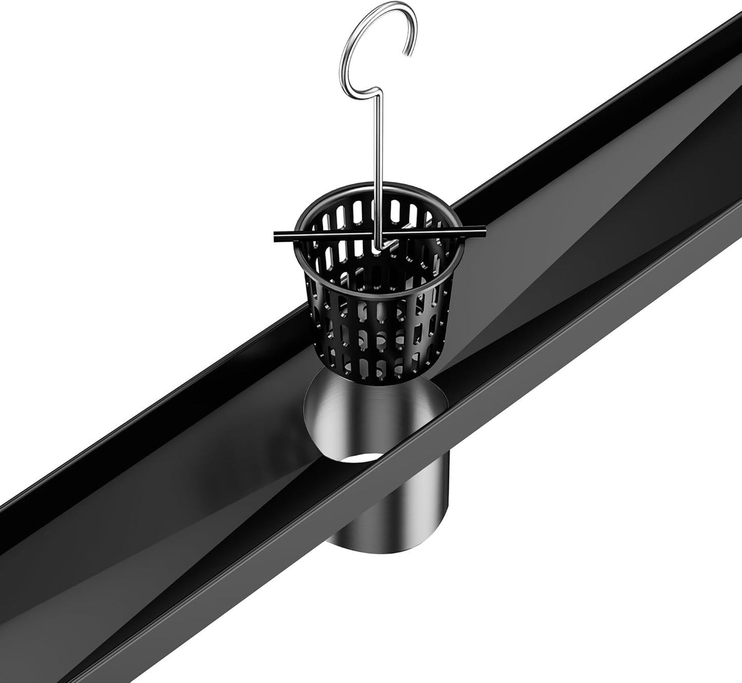 Neodrain Shower Drain Hair Catcher – Stainless Steel Hair & Debris Strainer with Lifting Hook, Hair Trap Filter Basket for Bathroom Drains, Reusable Hair Strainer for Clog-Free Drains