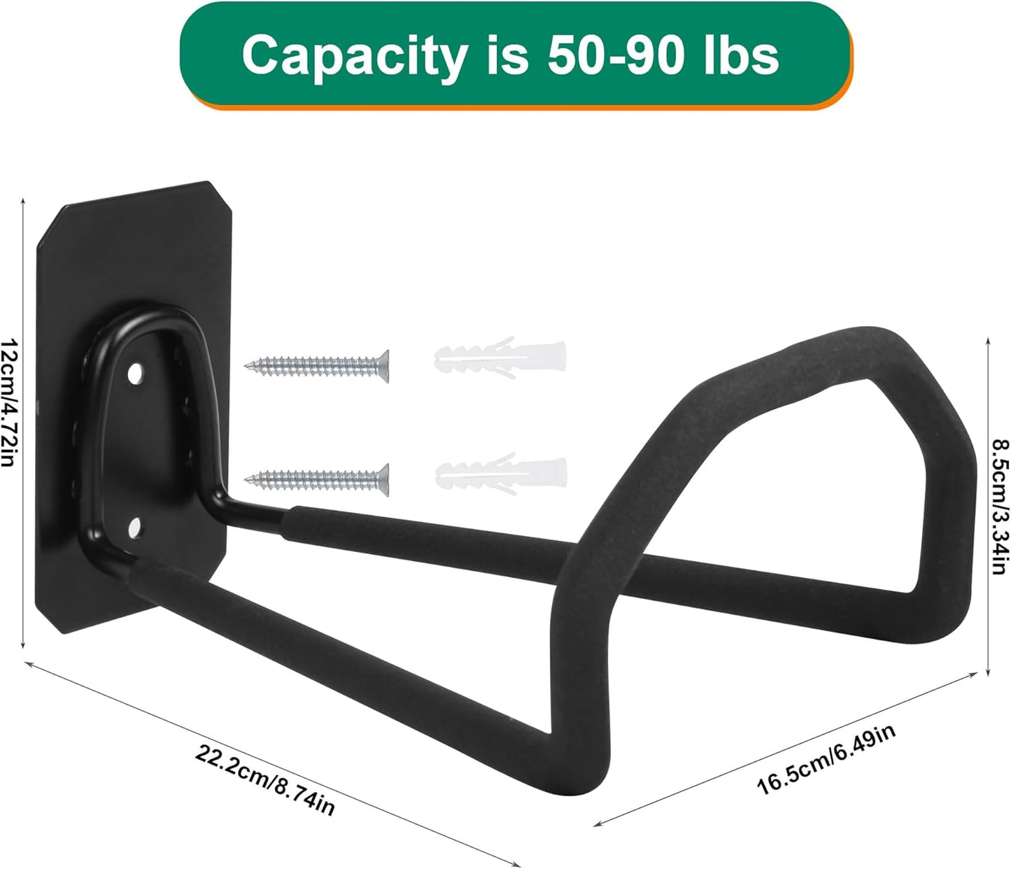 PeoMev Garden Hose Holder Wall Mount - Heavy Duty Water Hose Holders for Outside, Metal Hoses Hanger Sturdy Hose Reel Hooks for Garden