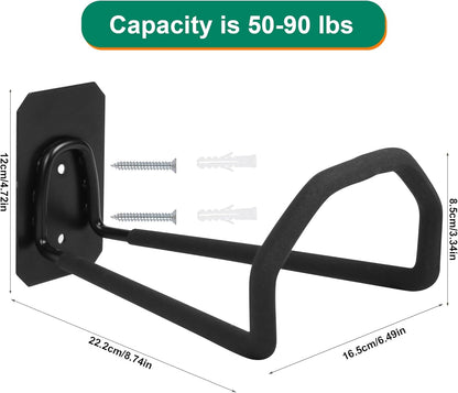 PeoMev Garden Hose Holder Wall Mount - Heavy Duty Water Hose Holders for Outside, Metal Hoses Hanger Sturdy Hose Reel Hooks for Garden