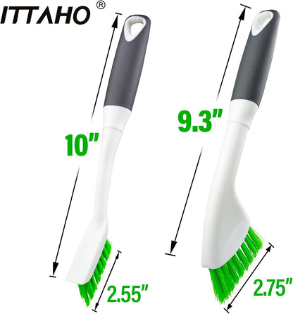 Grout Brush with Long Handle & Groove Gap Scrub Brush, Grout Cleaning Brush,V-Shape Grout Scrub Brush,Grout Cleaner Brush for Bathroom,Tile,Baseboard, Kitchen, Space Window Track, Corner