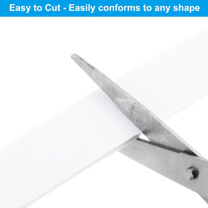 PATIKIL Weather Stripping Door Seal Strip, 3/8 Inch x 1/4 Inch x 32 Ft Self Adhesive Soundproof High Density Foam Tape Insulation for Door Window Air Conditioning, White - Colors B