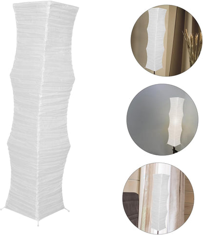 ABOOFAN Floor Lamp Shade Replacement – 49.21" Foldable Rice Paper Lampshade for Soft Light Diffusion & Easy Tool-Free Installation – for Living Room, Bedroom, Office