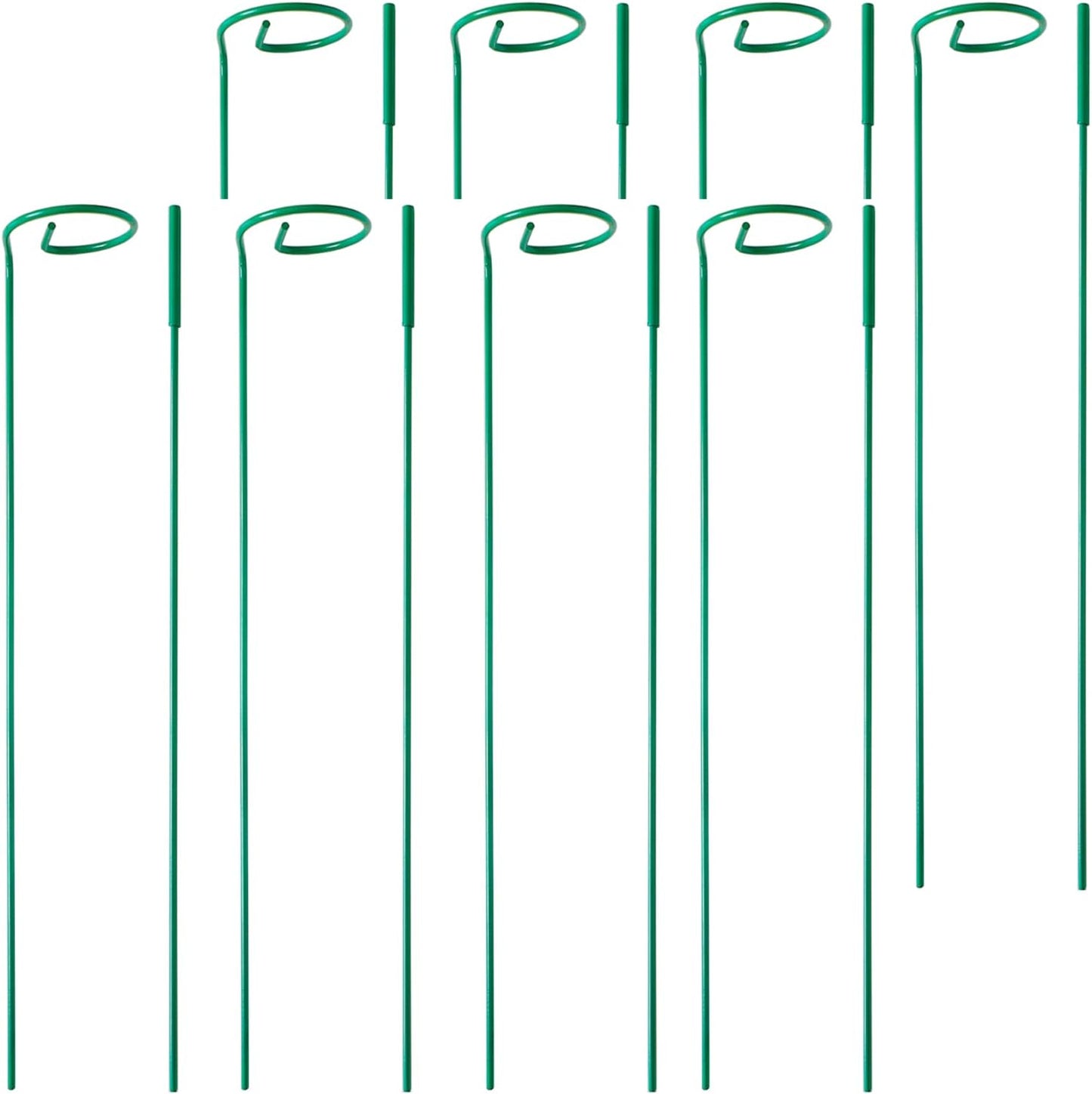 PFNRTH 4 Pack Plant Stakes,Plant Support Stakes for Two Sizes(16 or 32 Inches),Plant Stakes for Outdoor Plants,Garden Flower,Tomato(Green)