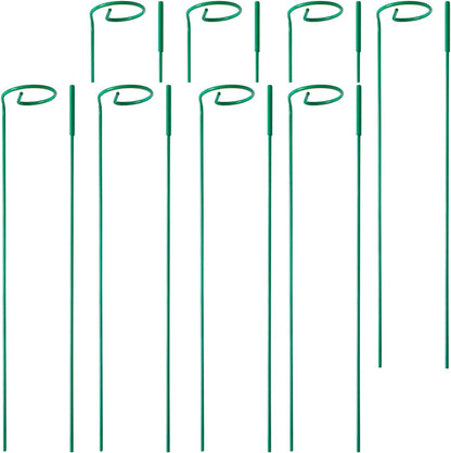 PFNRTH 4 Pack Plant Stakes,Plant Support Stakes for Two Sizes(16 or 32 Inches),Plant Stakes for Outdoor Plants,Garden Flower,Tomato(Green)