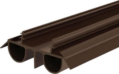 36" Kerf Slide-in Double Bulb Seal Weatherstrip Door Bottom – Durable Seal for Energy Efficiency & Draft Protection (Black)