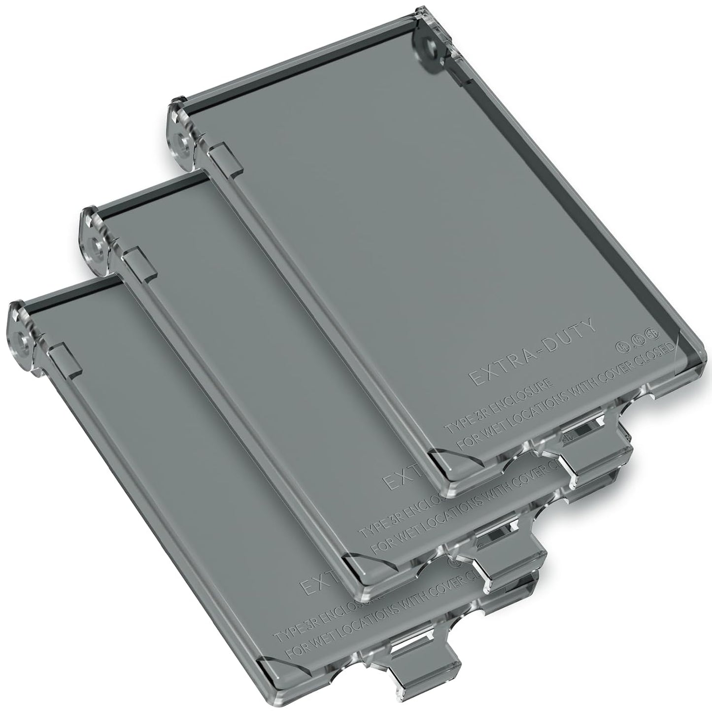 2Pcs Recessed Outlet Box Cover, DBVC-1 Replacement Cover, UV Rated, Weather-Proof, Type 3r Enclosure Cover Compatible with DBVR/DBVS/DBVM Series, 60VC, and Other Outlet Box.